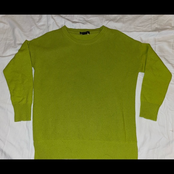 Lime green LS sweater by something extra - Picture 2 of 2